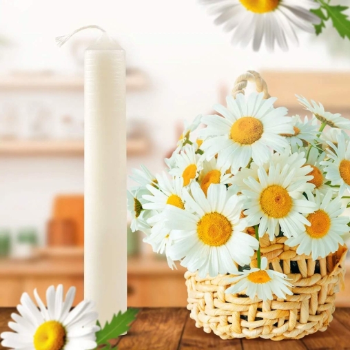 Свеча хозяйственная белая высший сорт 190 мм