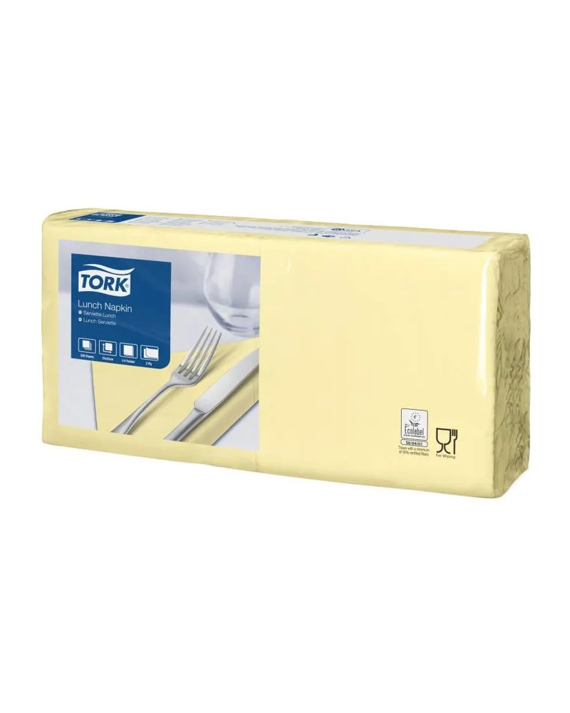 Салфетки бумажные Tork 33*33 шампань, 2 слоя, листов 200/в коробе 10