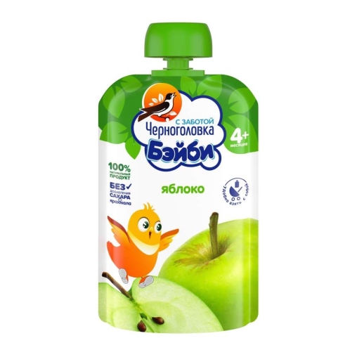 Пюре детское Черноголовка Бейби Яблоко 85 г пауч