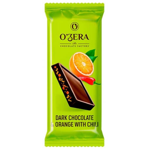 Шоколад O"Zera Dark & Orange темный с апельсином и перцем чили 24 г