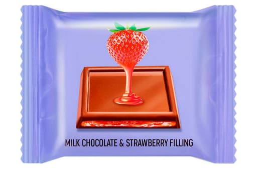 Тонкий шоколад O"Zera Milk & Strawberry filling с клубничным соком 12 г