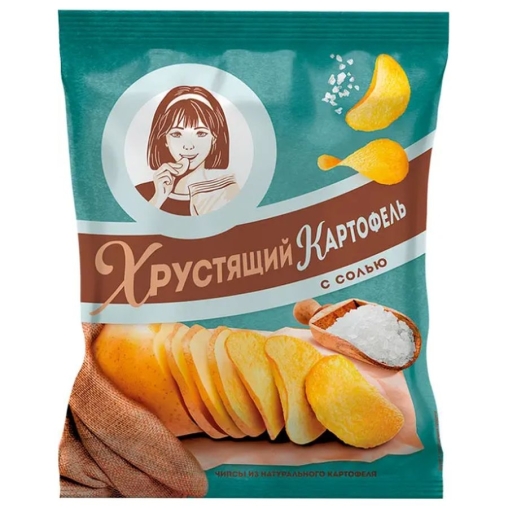 Чипсы Хрустящий картофель Соль 40 г Чипсы Хрустящий картофель Соль 40 г