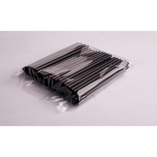 Пластиковые трубочки Complement Черные прямые 210 мм d=12 мм