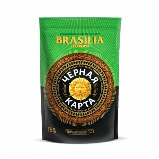 Кофе раств. Черная Карта Exclusive Brasilia пакет 150 г