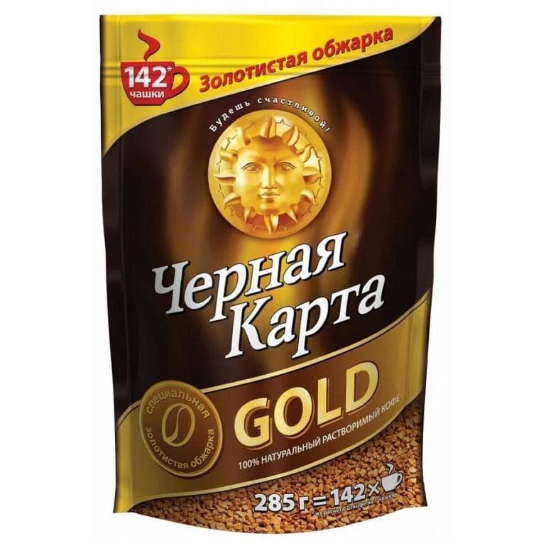 Кофе раств. Черная Карта Gold пакет 285г