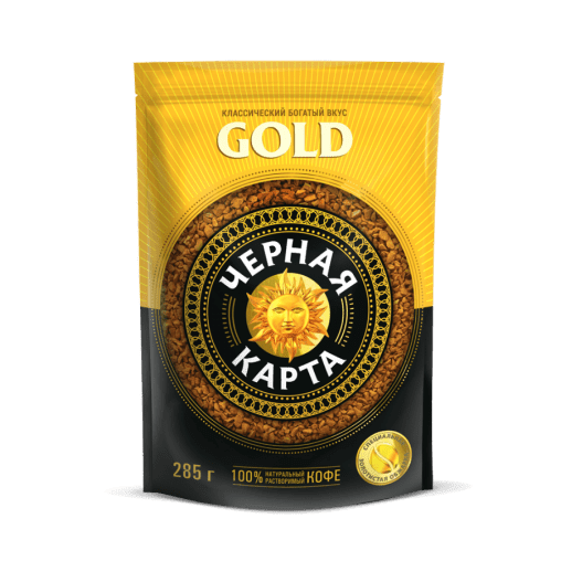 Кофе раств. Черная Карта Gold пакет 285г