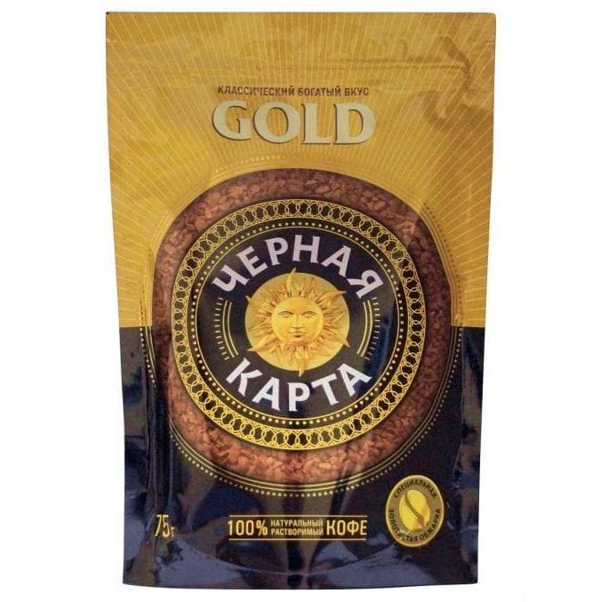 Кофе раств. Черная Карта Gold пакет 75 г