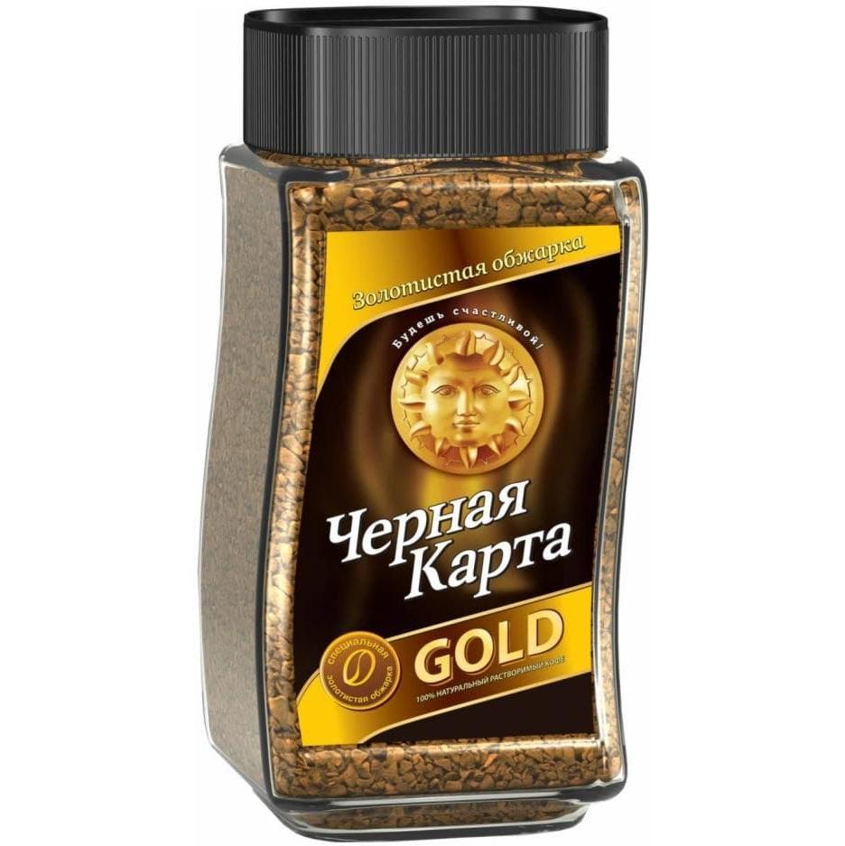 Кофе раств. Черная Карта Gold стекл. банка 190 г