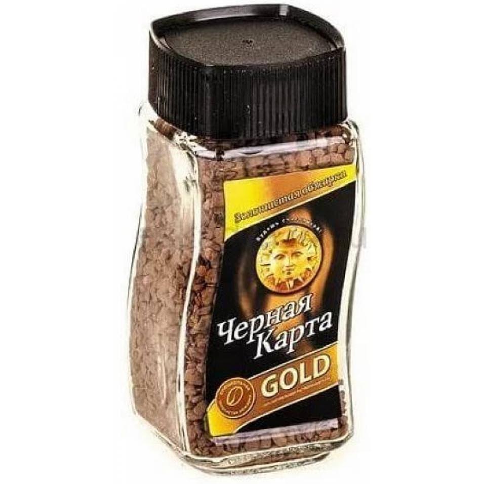 Кофе раств. Черная Карта Gold стекл. банка 95 г