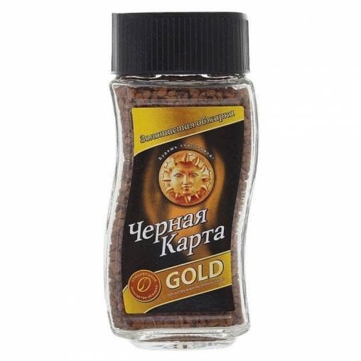 Кофе раств. Черная Карта Gold стекл. банка 95 г