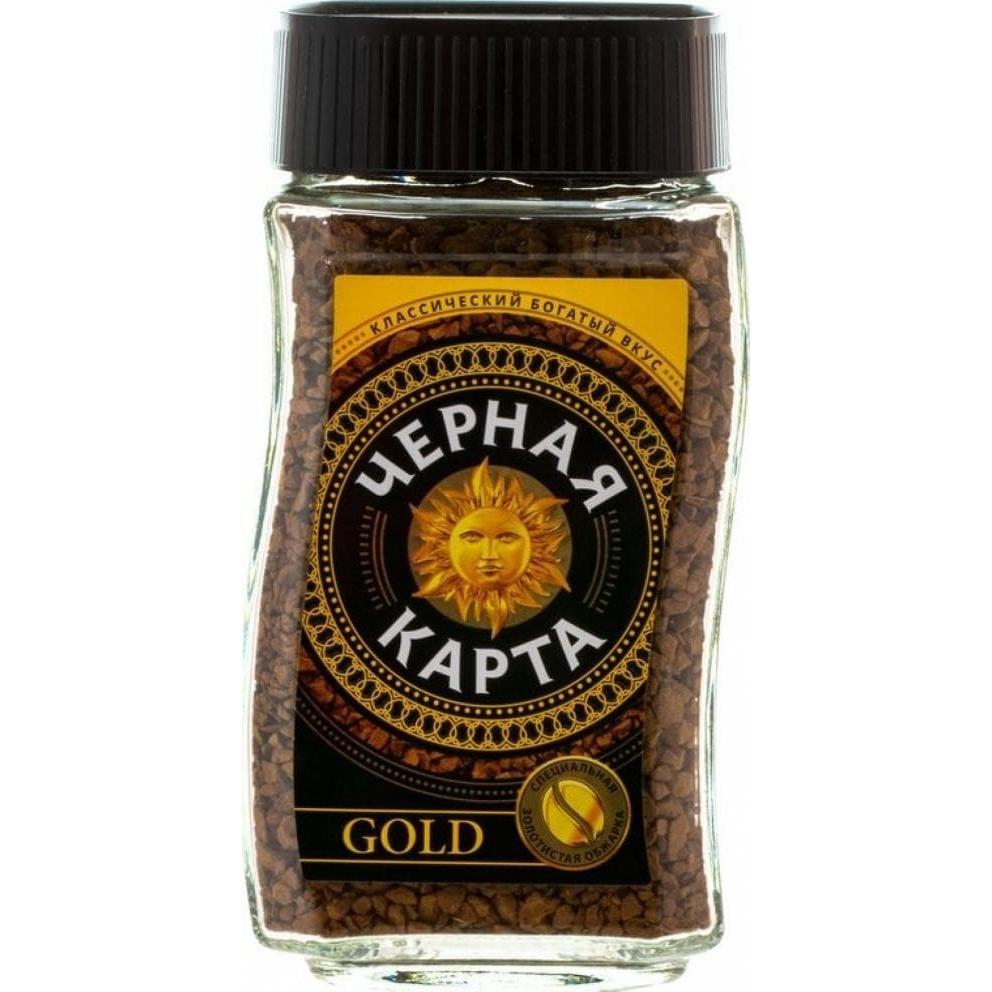 Кофе раств. Черная Карта Gold стекл. банка 95 г