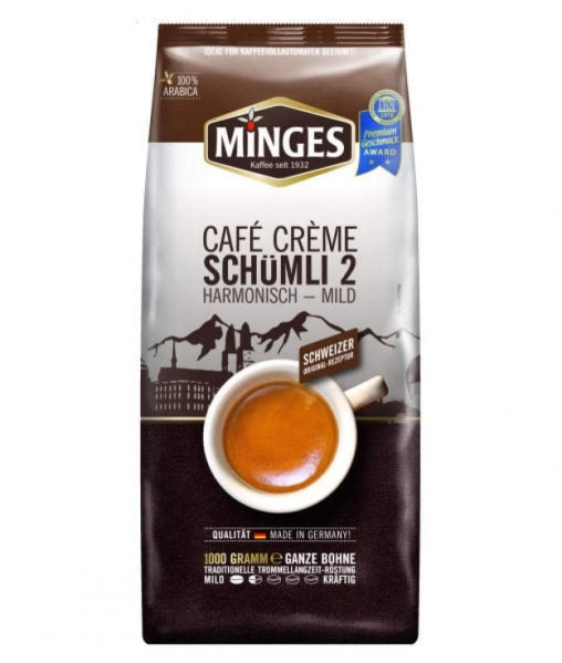 Кофе в зернах Minges Cafe Creme Schumli Schümli 2 1000 грамм – цена ...