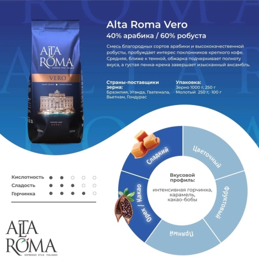 Кофе в зернах AltaRoma VERO 1000 г