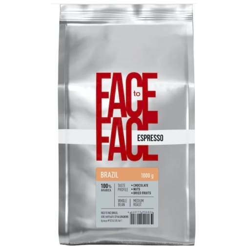 Кофе в зернах Face to Face BRAZIL 1000 г