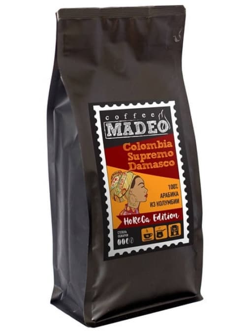 Кофе в зернах Madeo Colombia Supremo Damasco 1000 г