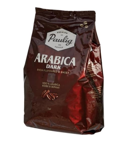 Кофе в зернах Paulig 100% Arabica Dark 1000 г