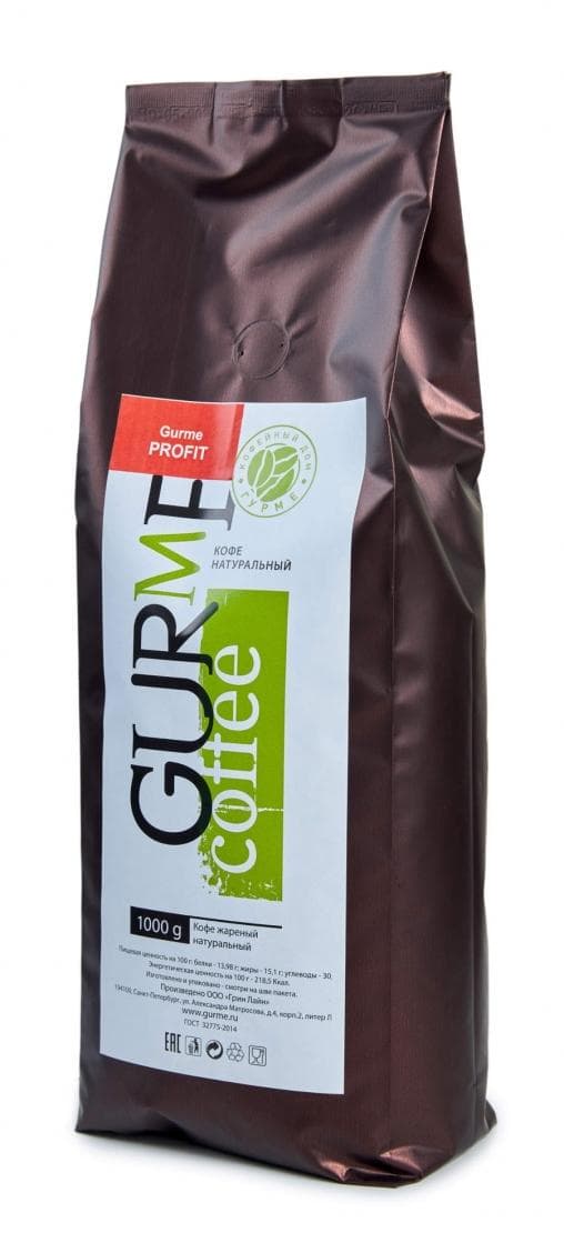 Кофе в зернах GURME Profit 1000 г (1 кг)