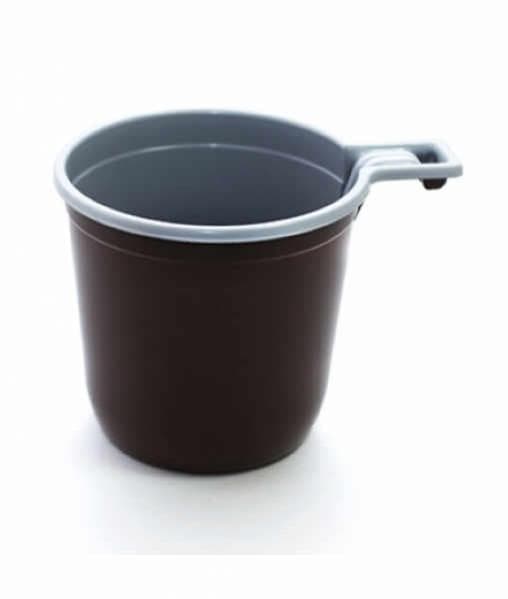 Чашка кофейная коричнево-белая ЭКО 200 мл