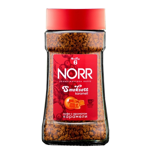 Кофе NORR N6 Карамель растворимый сублимированный стекл. банка 95 г