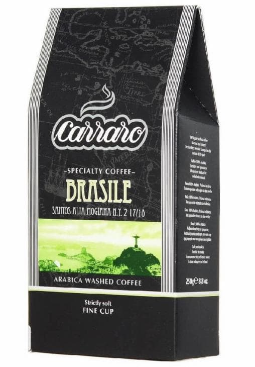 Кофе молотый Carraro моносорт Арабика Brasile 250 г (0,25кг)