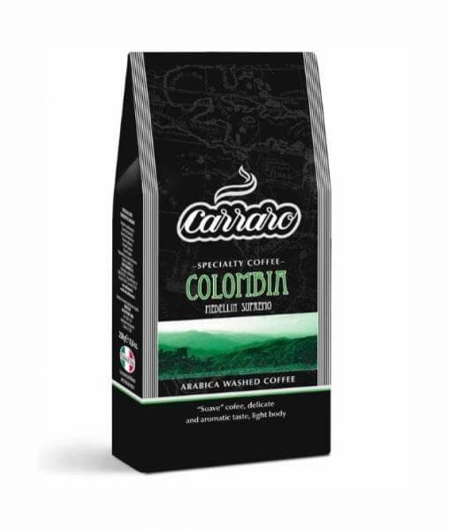 Кофе молотый Carraro моносорт Арабика Colombia 250 гр