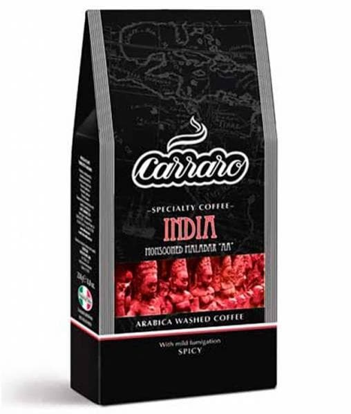 Кофе молотый Carraro Моносорт Арабика India 250 гр
