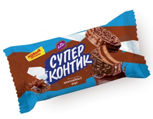 Супер Контик Печенье-сэндвич Шоколадный вкус 100 г Супер Контик Печенье-сэндвич Шоколадный вкус 100 г