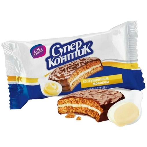 Печенье-сэндвич Супер Контик со сгущенным молоком 100 г