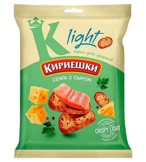 Сухарики Кириешки Light Сёмга с сыром 33 г