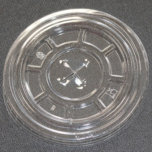 Крышка Veggo плоская прозрачная с прорезью d=95