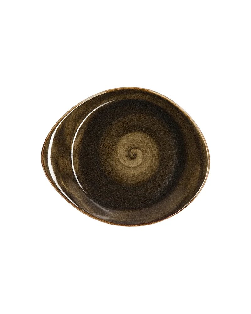 Тарелка «Крафт Браун» мелкая фарфор D=255,H=20,L=255,B=205мм коричнев.