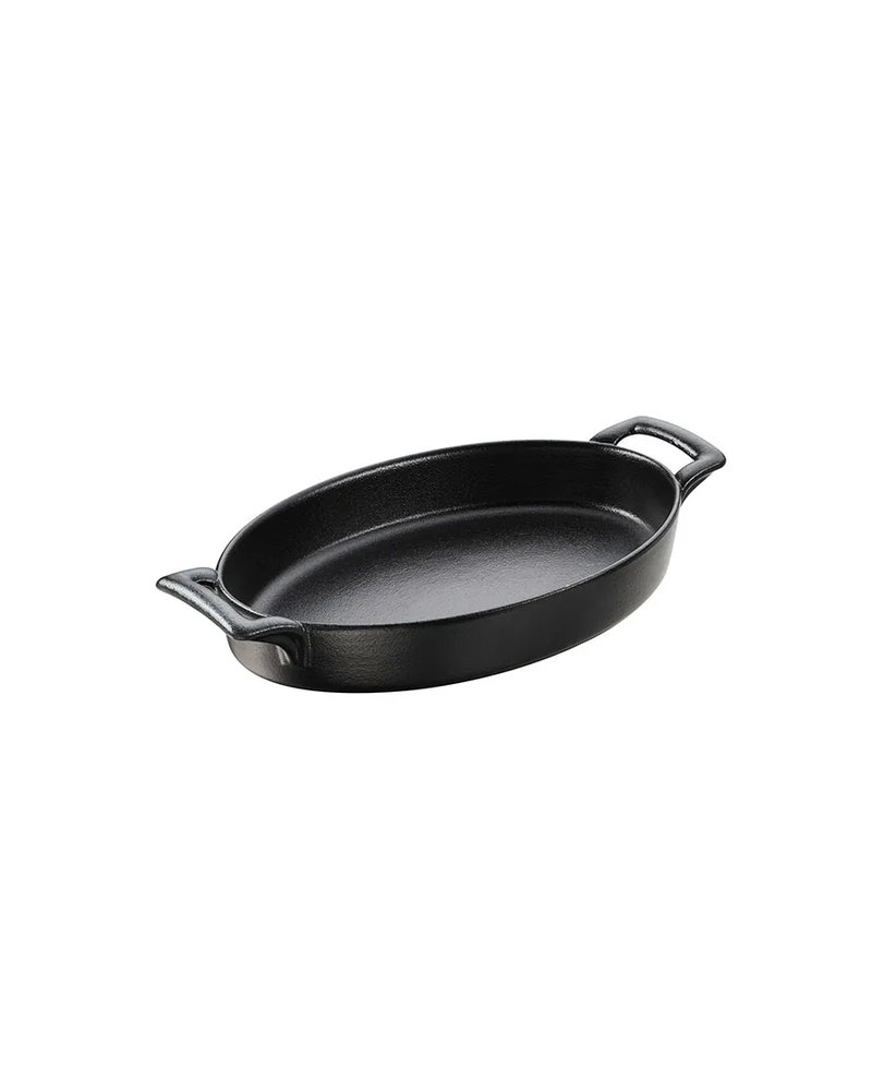Форма для запекания овальная с ручками керамика ,H=40,L=240,B=155мм черный