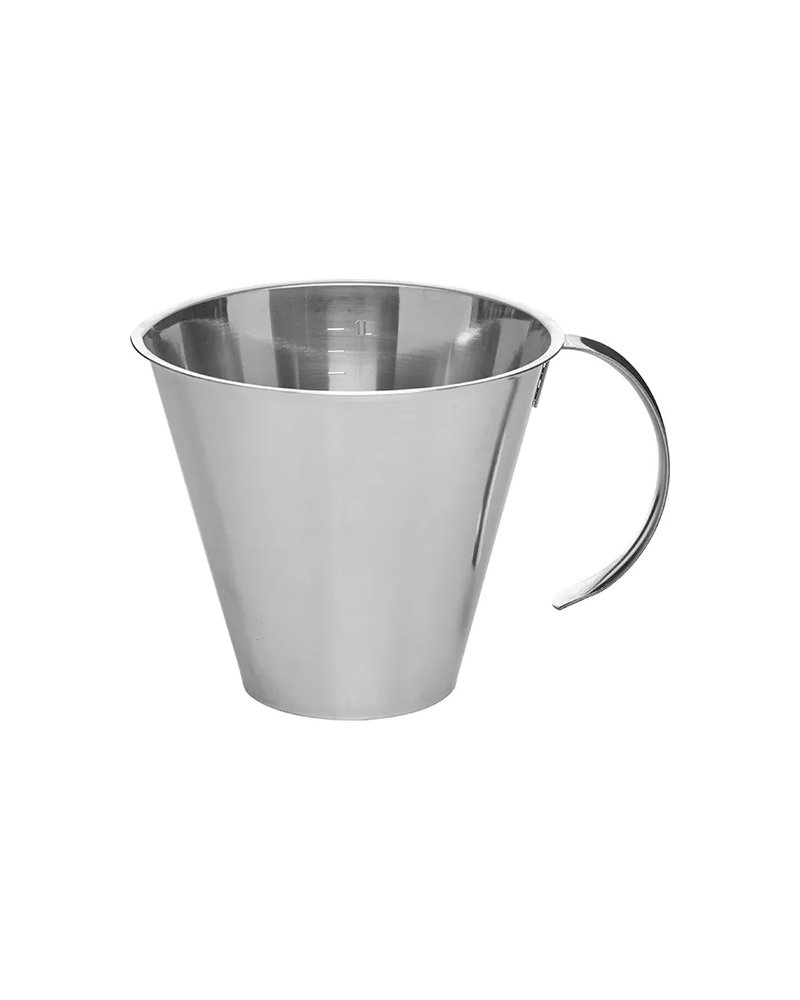 Стакан мерный с ручкой сталь нерж. 1л D=19,H=13,5см серебрист.
