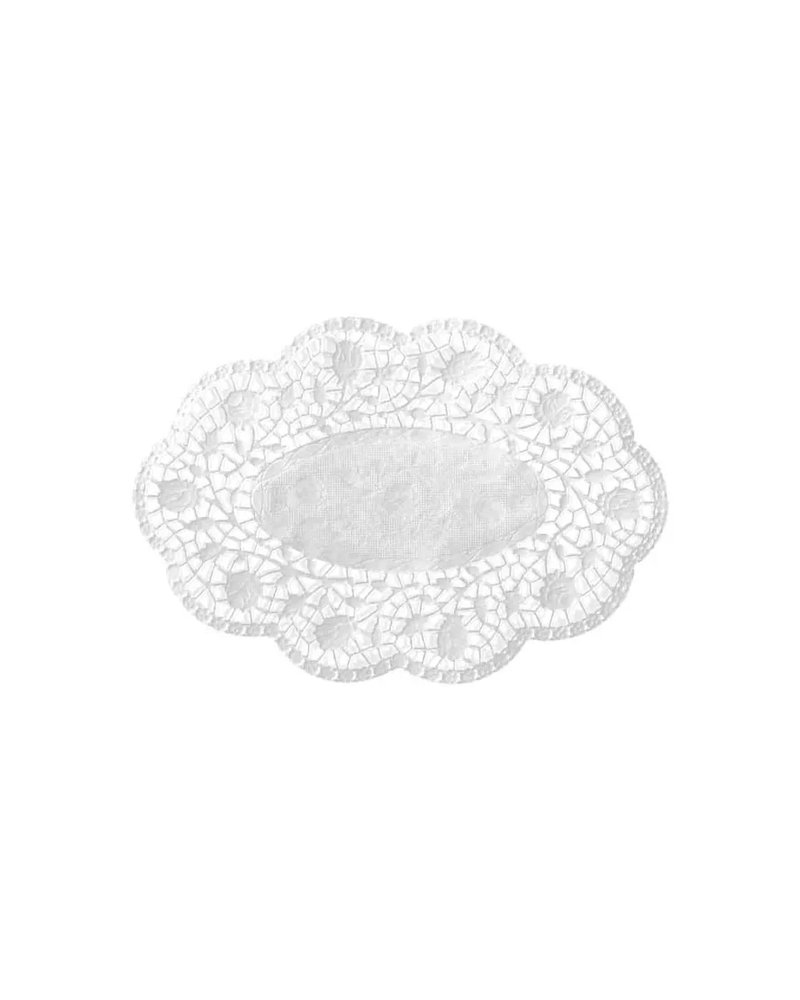 Настольные подкладки кружевные[500шт] бумага ,H=35,L=180,B=130мм белый