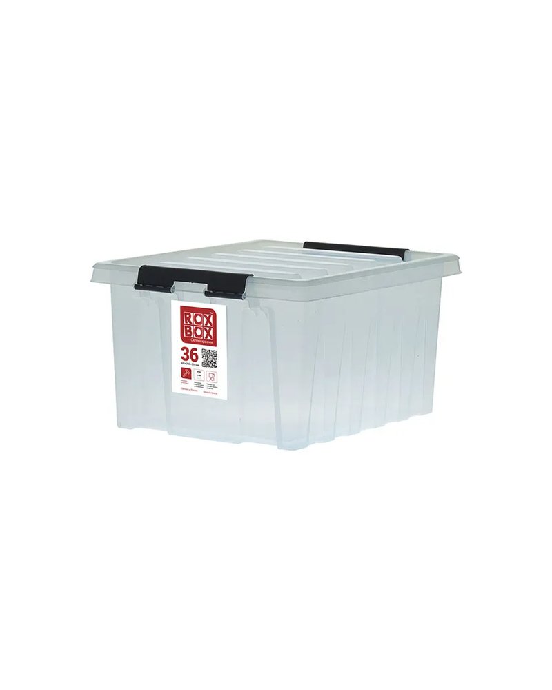 Ящик для продуктов сплошной полипроп. 36л ,H=25,L=50,B=39см прозр.