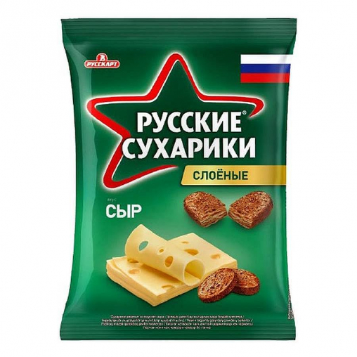 Русские сухарики ржаные Сыр 50 г