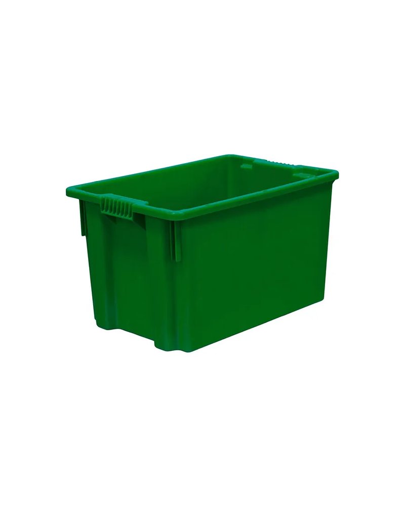 Ящик для продуктов сплошной (от -18 до +50°C) полиэтилен 63л ,H=35,L=60,B=40см зелен.