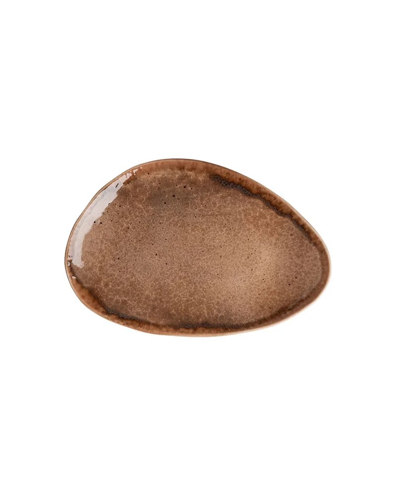 Блюдо «Маррон Реативо» фарфор ,H=45,L=370,B=250мм коричнев.,бежев.