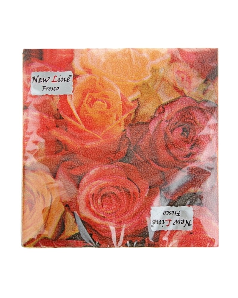 Салфетки 33x33см Розы кимберли 2х слойные, 20 листов (х1/20)