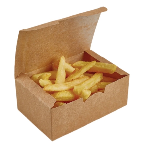 Контейнер для наггетсов DoECO Fast Food Box L Крафт 150×91×70 мм