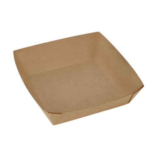 Лоток для фаст-фуда DoECO TRAY 550 Крафт 139×139×40 мм