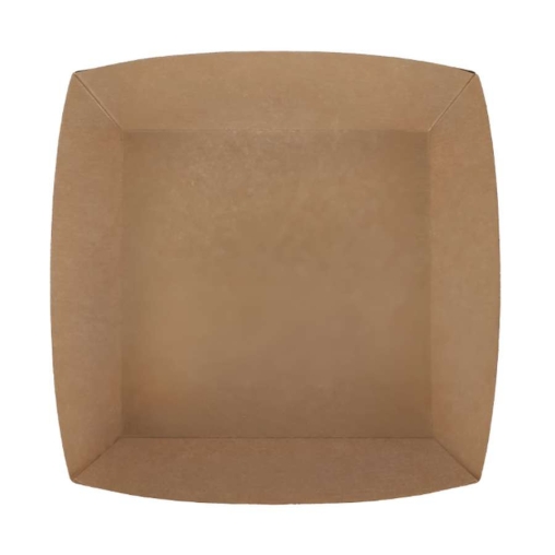 Лоток для фаст-фуда DoECO TRAY 550 Крафт 139×139×40 мм
