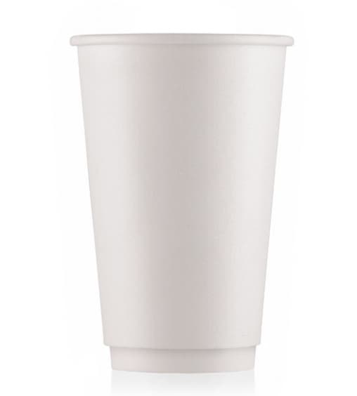 Бумажный 2-слойный стакан EcoCups Белый d=90 350 мл