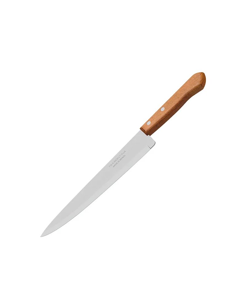 Нож поварской сталь,дерево ,L=32/20,B=4см металлич.,коричнев.