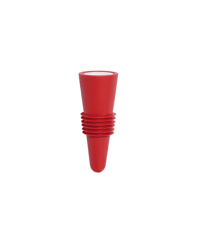 Пробка для вина «Bouchon universel Rouge Beaune» пластик,силикон D=24,H=63мм красный