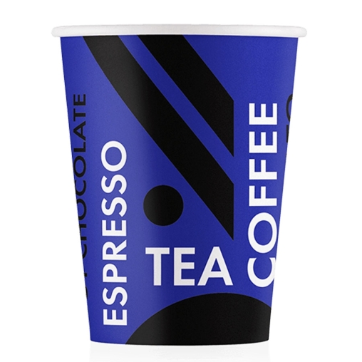 Бумажный стакан EcoCups Coffee Tea синий d=80 250 мл