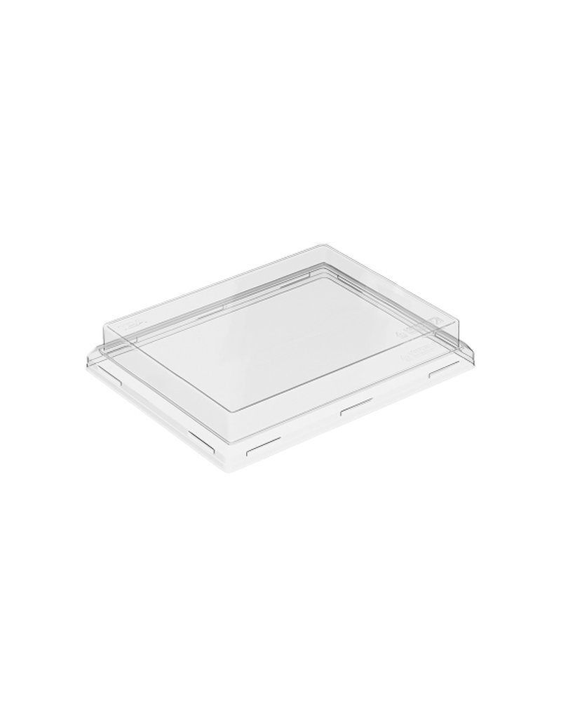Крышка для бумажного контейнера 200х150х20мм OneClick Lid 1000/20 для 1000 мл Высокая цвет Прозрачный (х50/300)