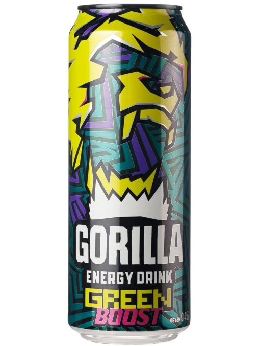 Энергетический напиток GORILLA Energy Green Boost 450 мл ж/б