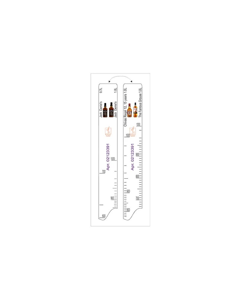 Линейка барная «Jack Daniel""s» 0,7, 1 л, «Chivas Regal», «The Famous Grouse» 1 л пластик ,L=28,B=2см