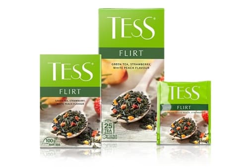 Чай зеленый TESS Flirt листовой с добавками 100 пак. × 1,5 г